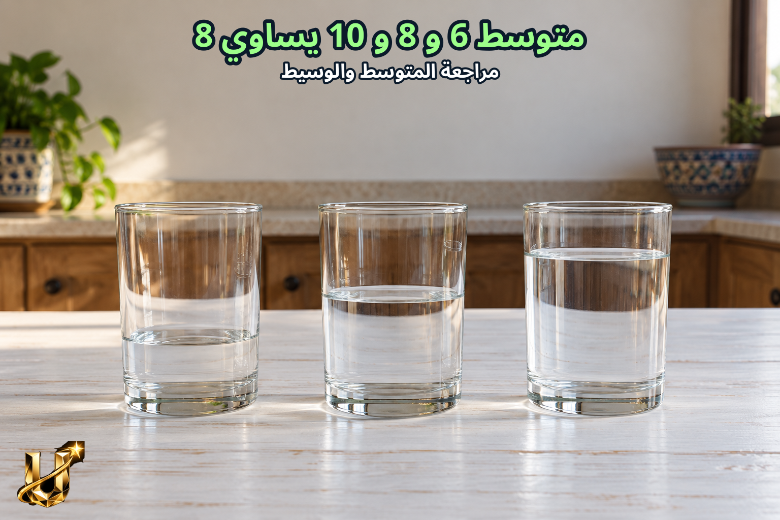 متوسط 6 و 8 و 10 يساوي 8