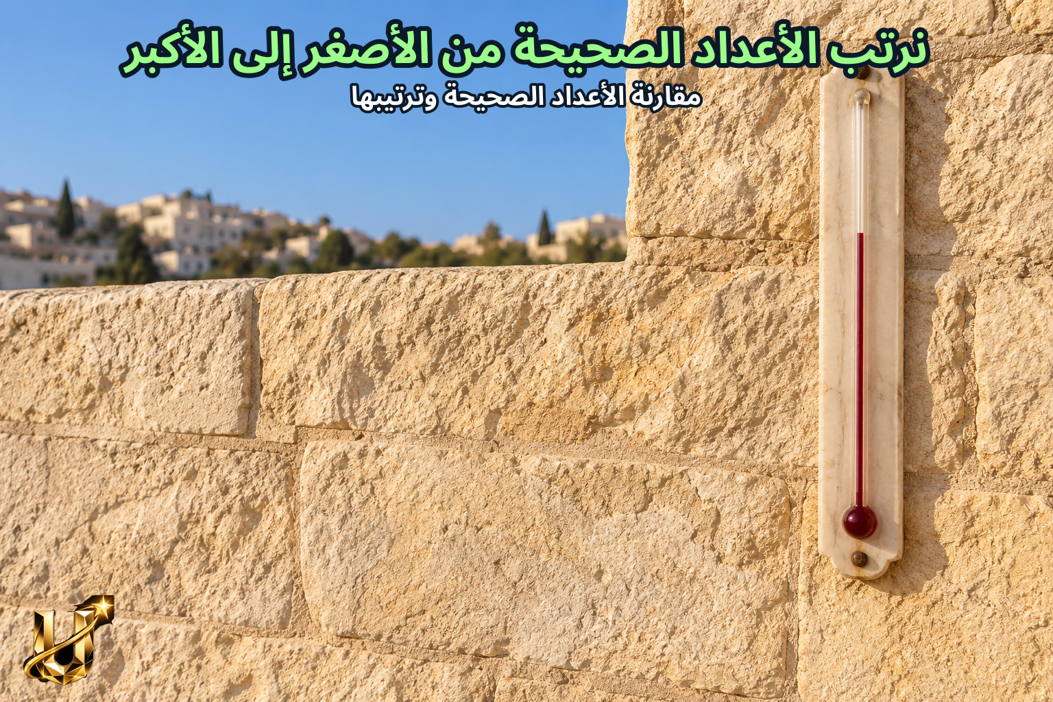 نرتب الأعداد الصحيحة من الأصغر إلى الأكبر