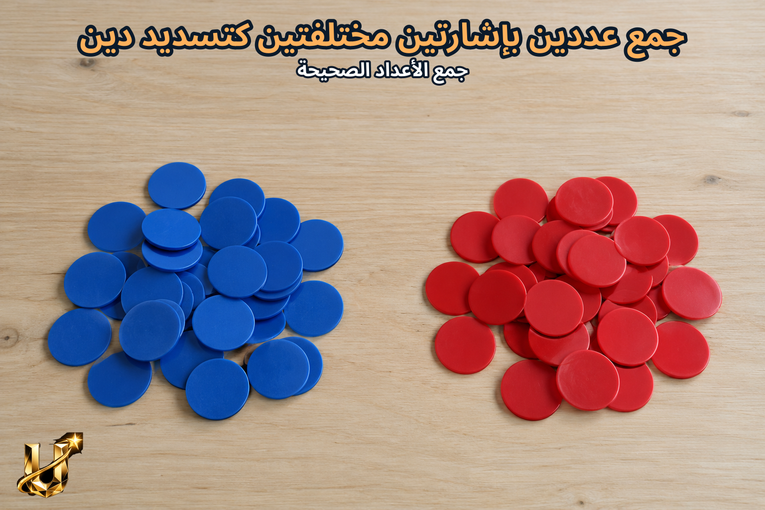 جمع عددين بإشارتين مختلفتين كتسديد دين