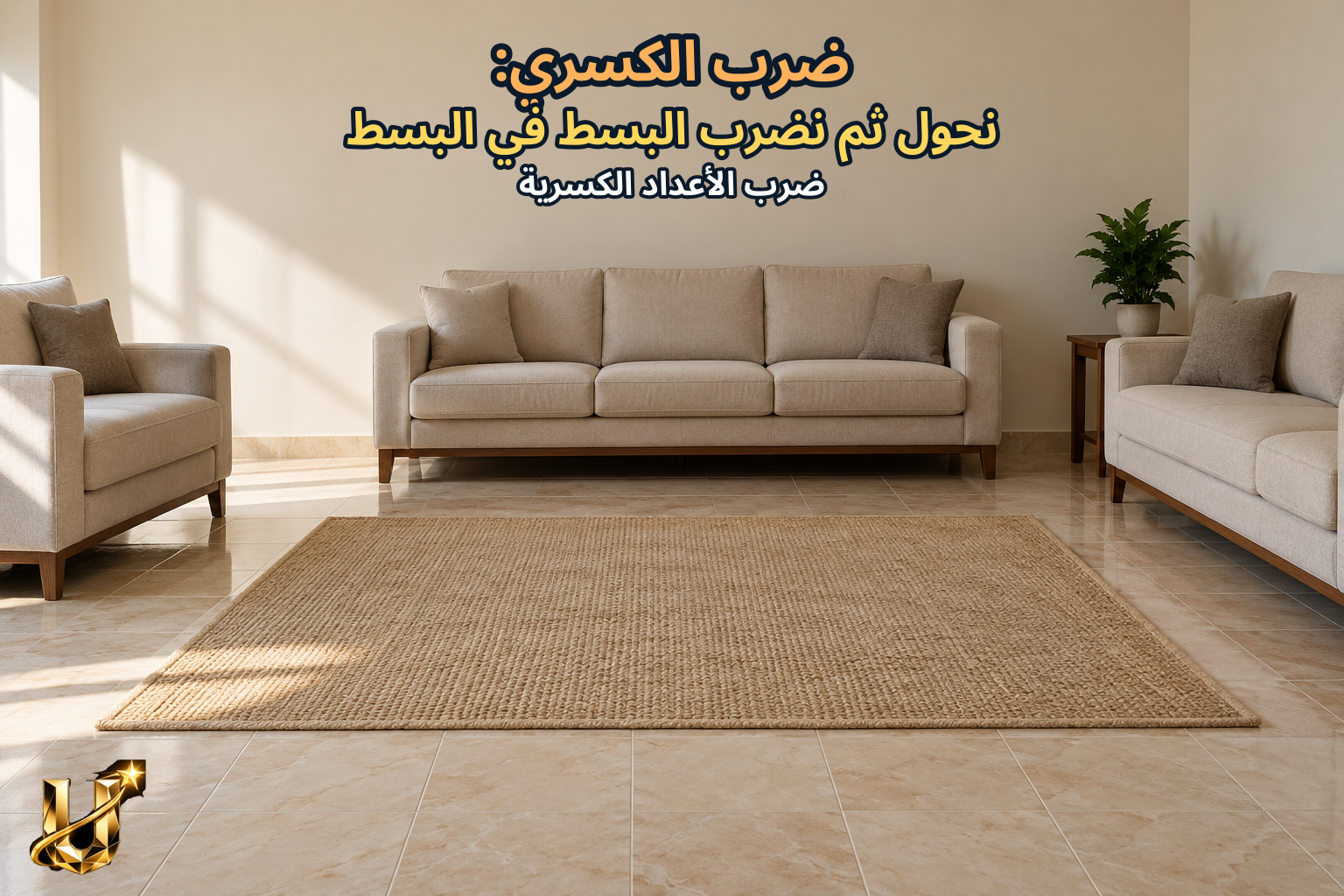 ضرب الكسري: نحول ثم نضرب البسط في البسط