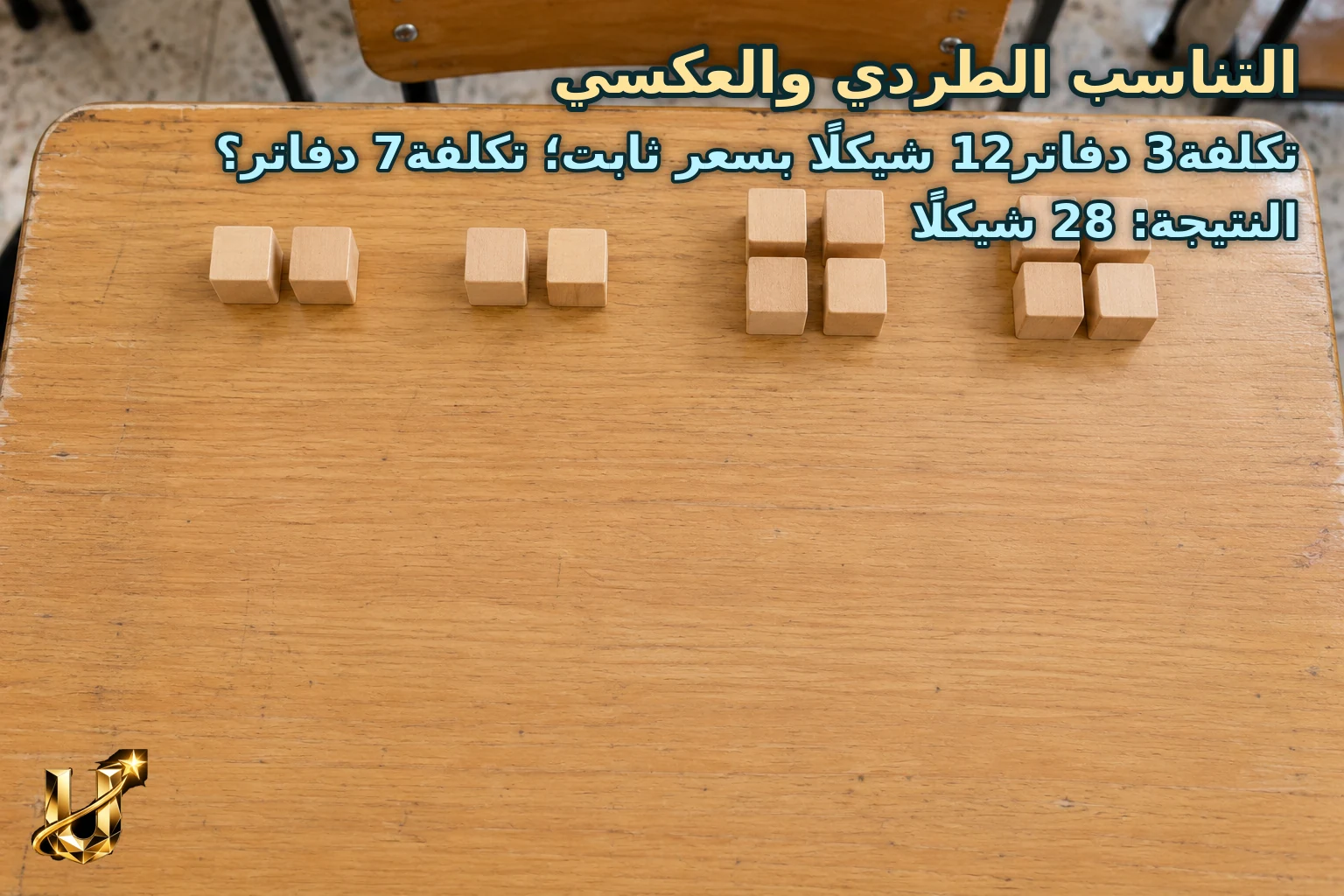 تكلفة3 دفاتر12 شيكلا بسعر ثابت؛ تكلفة7 دفاتر؟