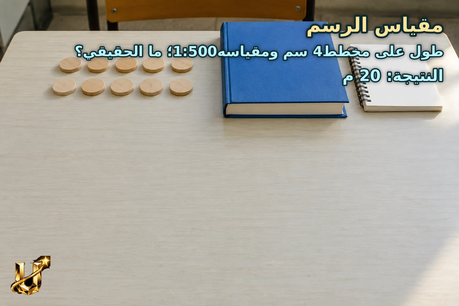 طول على مخطط4 سم ومقياسه1:500؛ ما الحقيقي؟