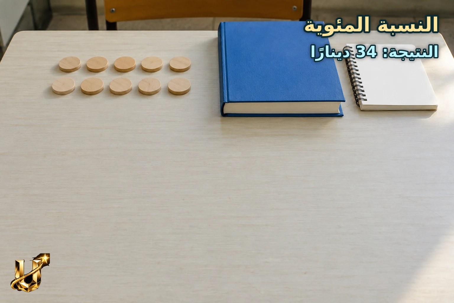 حقيبة في عمان ثمنها40 دينارا وعليها خصم15%؛ أوجد السعر الجديد