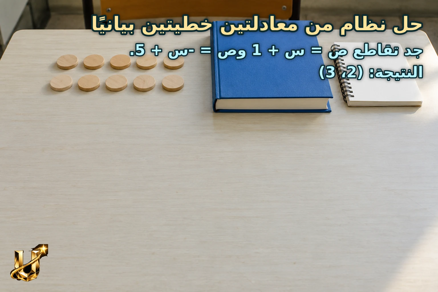 جد تقاطع ص = س + 1 وص = -س + 5.
