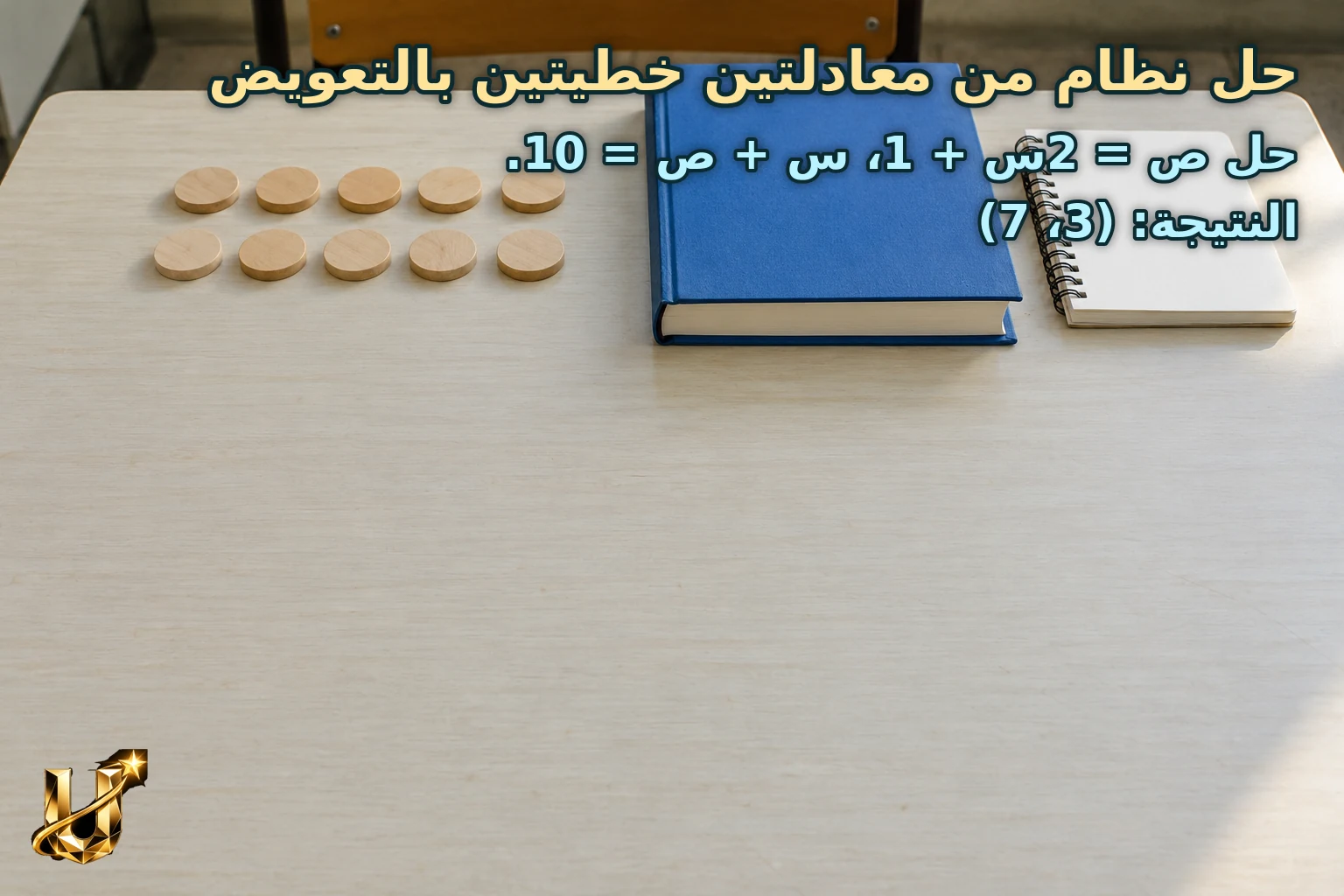 حل ص = 2س + 1، س + ص = 10.