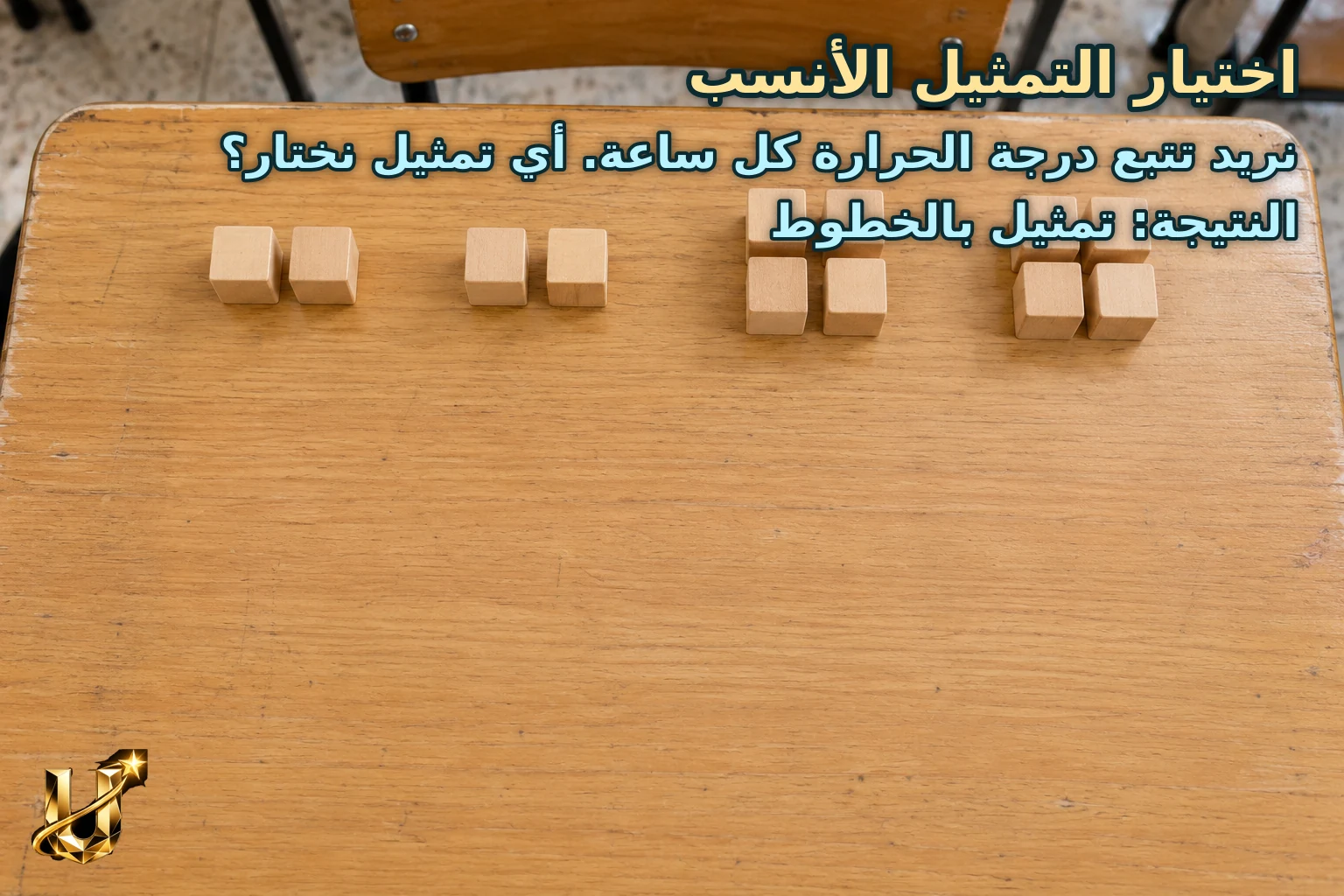 نريد تتبع درجة الحرارة كل ساعة. أي تمثيل نختار؟