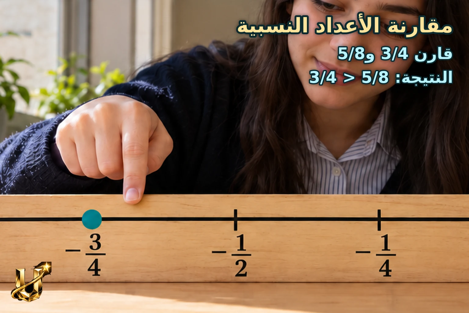 قارن 3/4 و5/8