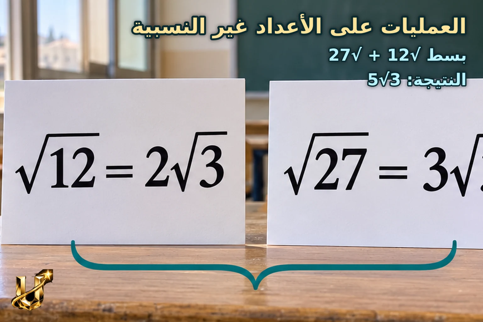 بسط √12 + √27