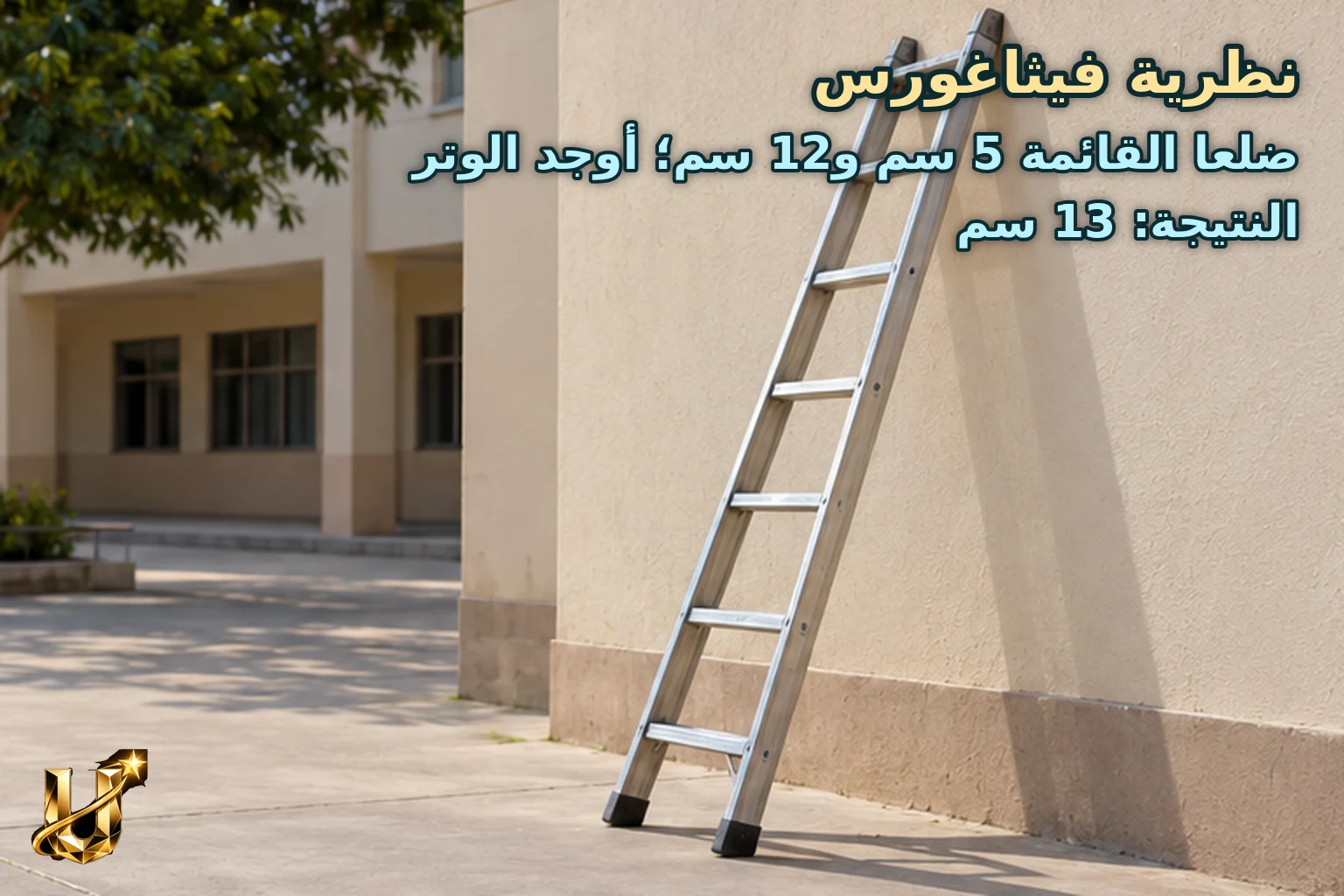 ضلعا القائمة 5 سم و12 سم؛ أوجد الوتر