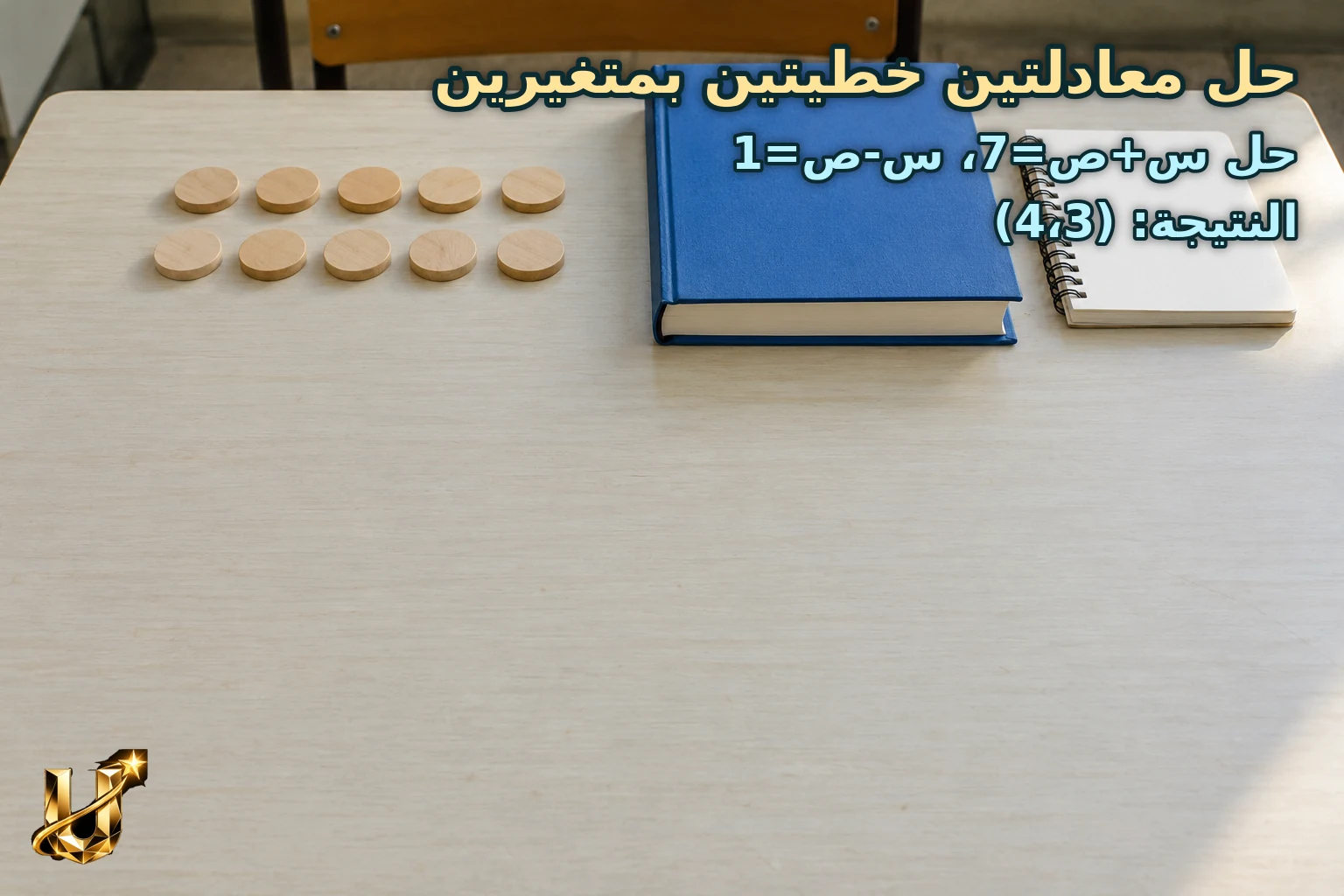 حل س+ص=7، س-ص=1