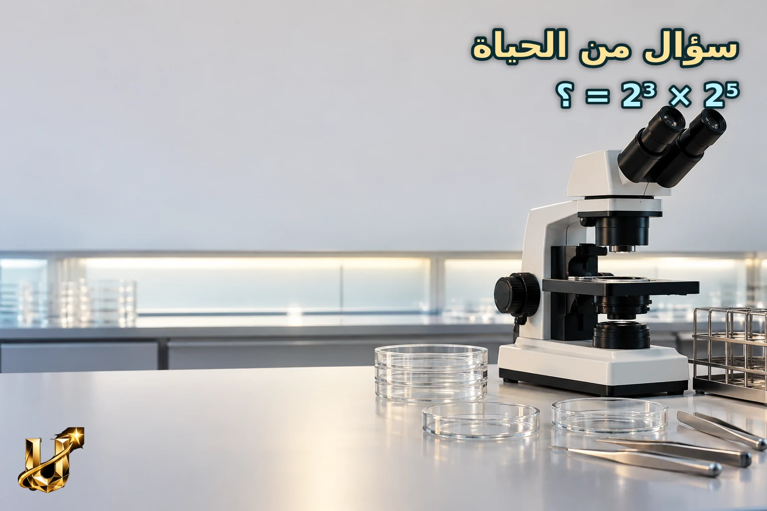 أطباق بتري في مختبر مدرسة في إربد