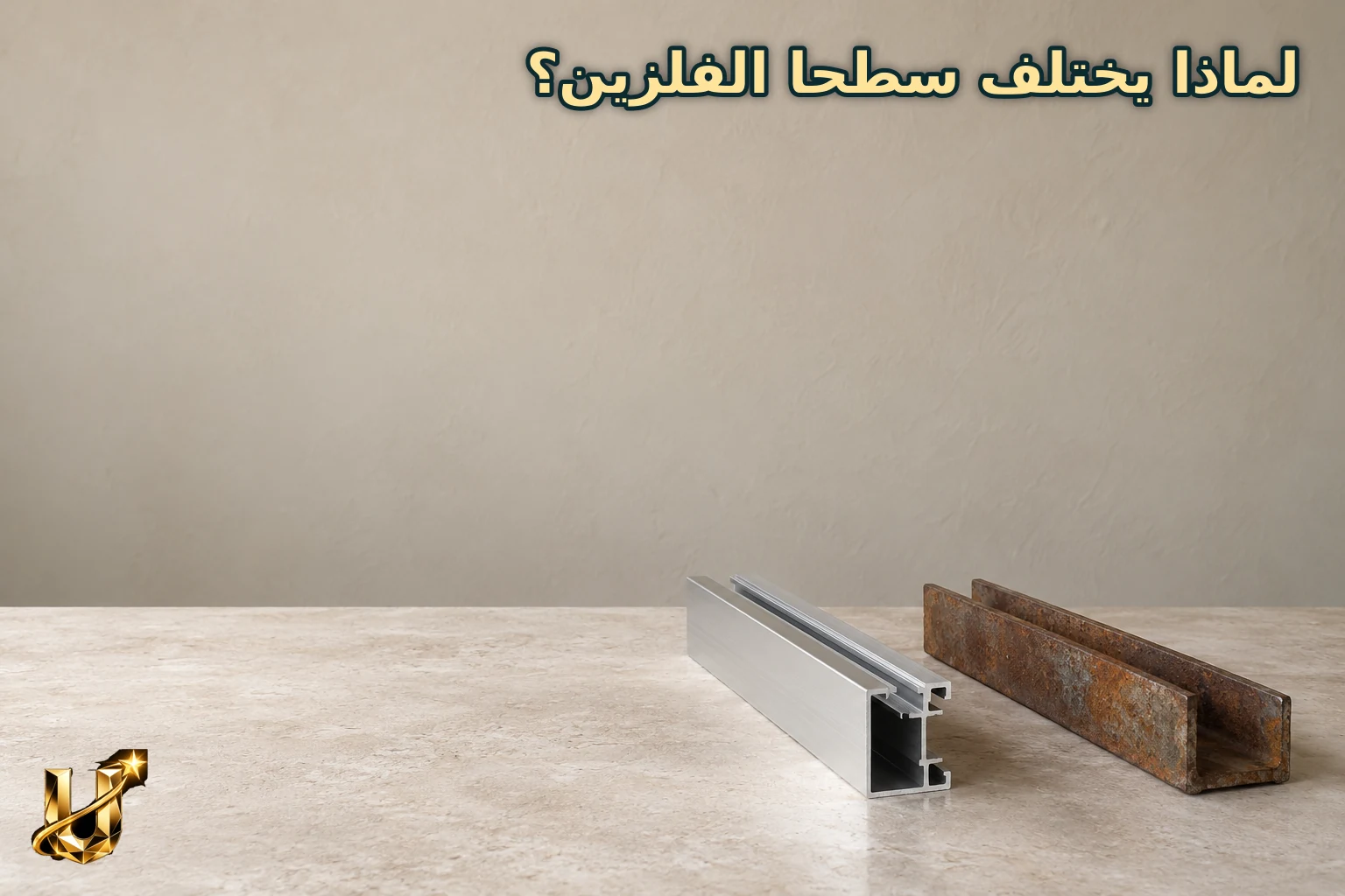 لماذا يختلف سطحا الفلزين؟