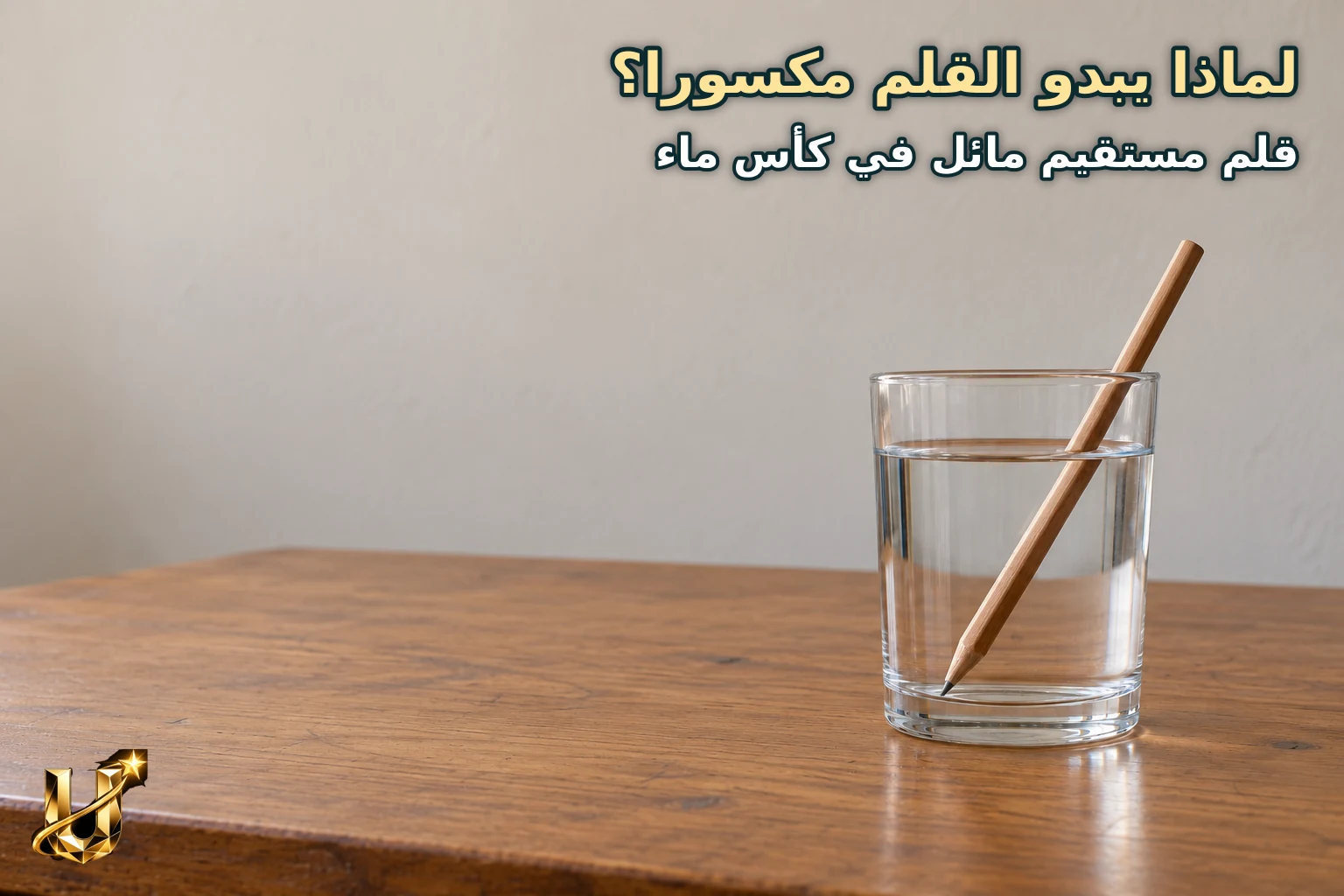 لماذا يبدو القلم مكسورا؟