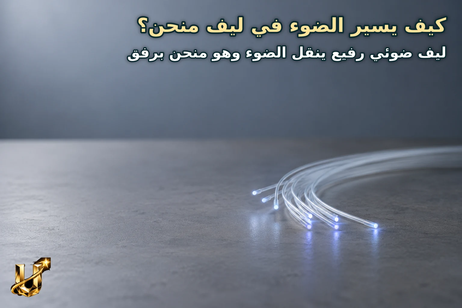 كيف يسير الضوء في ليف منحن؟
