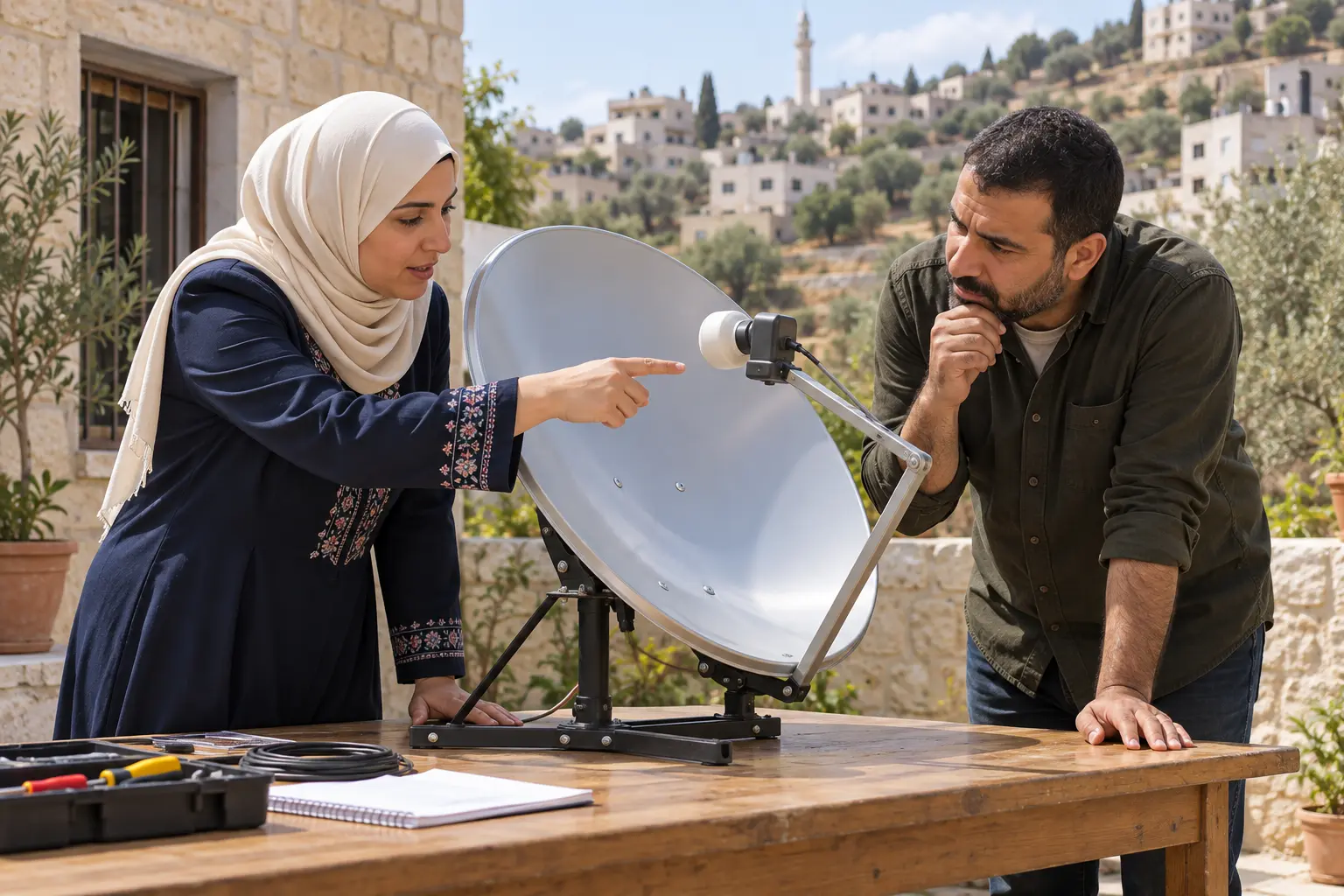 1 · نلاحظ الطبق والمستقبل. الصورة جسم ثلاثي الأبعاد؛ سنتعلم مقطعًا مستويًا منه.